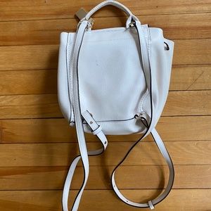 Small White Leather Coach Backpack